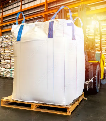 Blue Line Pack jumbo bag on a pallet in the warehouse